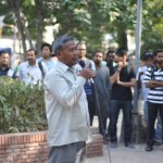 Save Sharmila Jan Karawan reaches Delhi: Irom Sharmila’s brother Irom Singhjeet addressing the gathering
