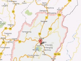 Manipur Map as seen on Google Maps