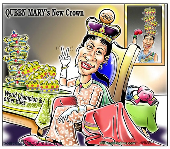 QUEEN MARY’s New Crown , Magnificient Mary Kom new crown.