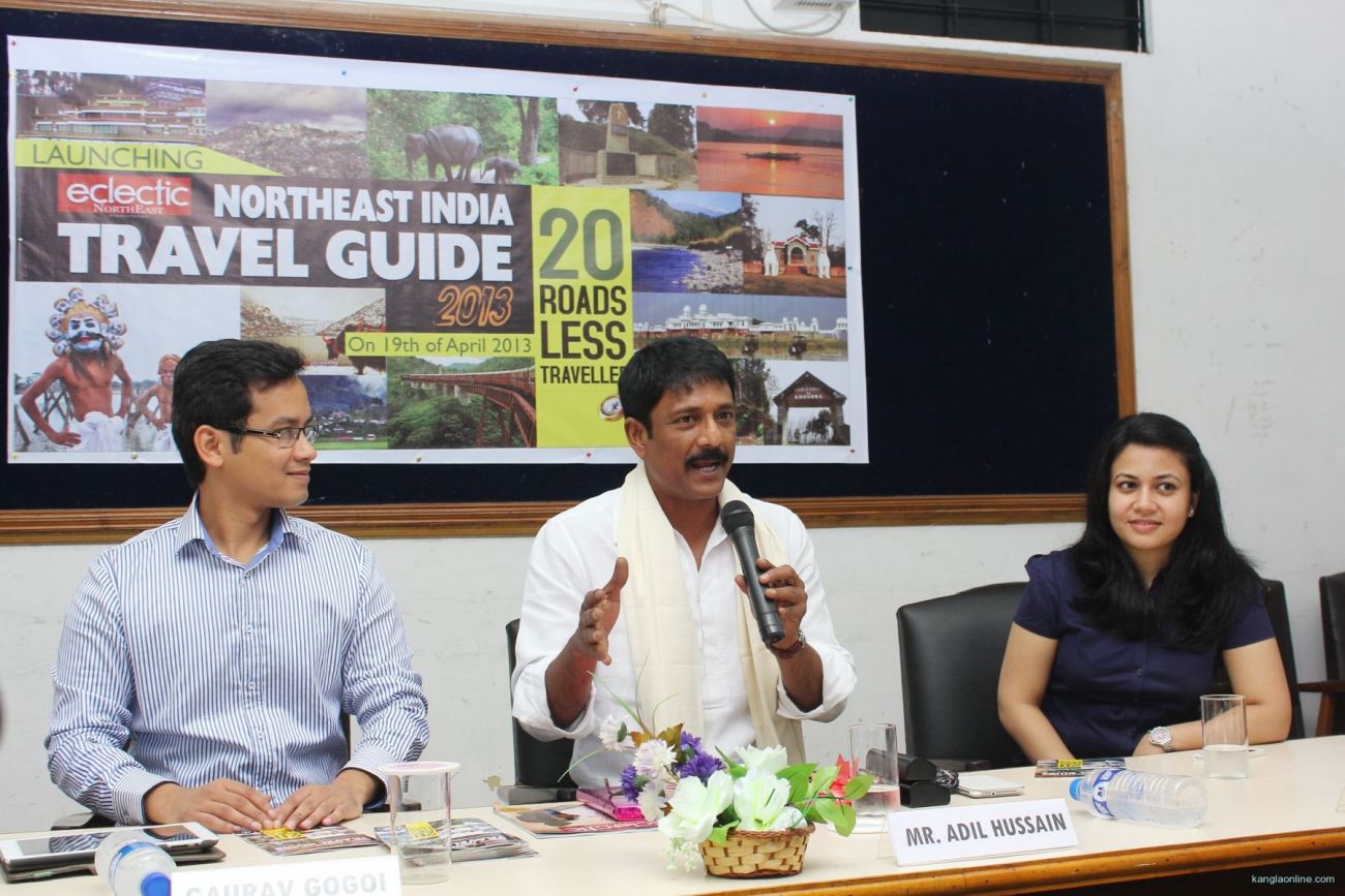 Press Release - Adil Hussain supports freedom of artists at launch of NorthEast India Travel Guide