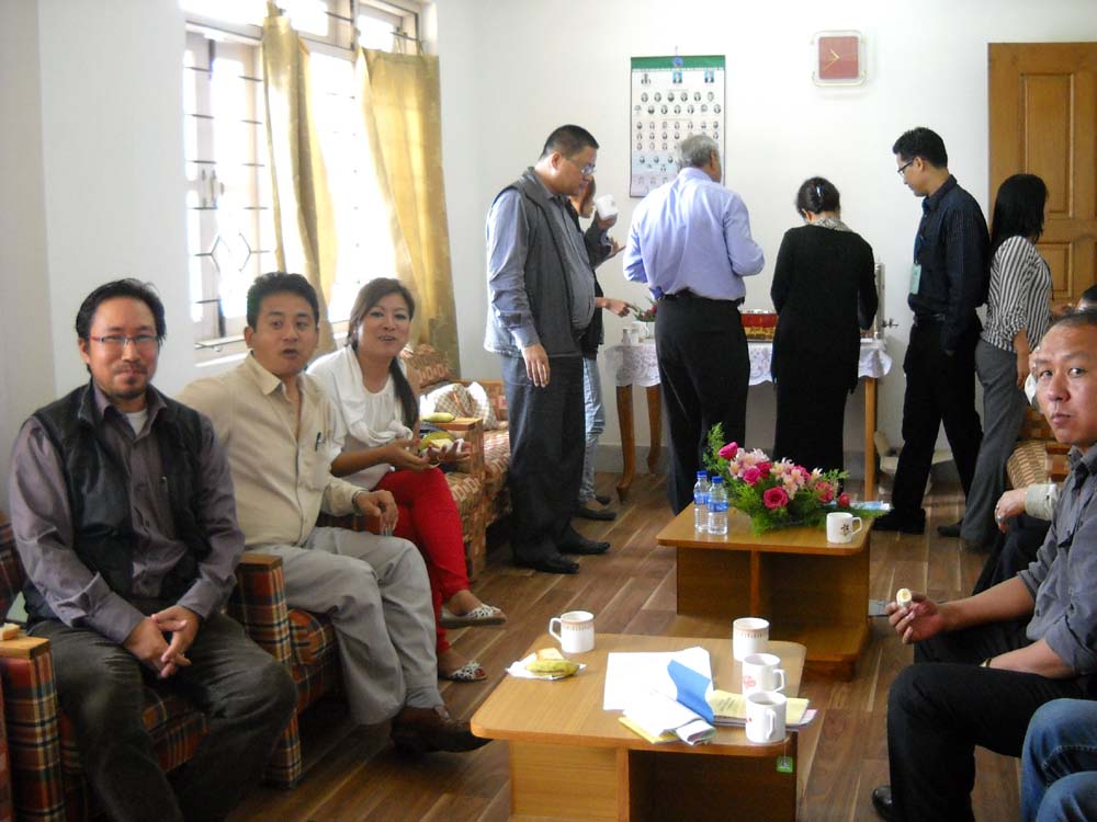 Nagaland media persons during recess of the Nagaland Assembly Budget Session on July 19, 2013 at their Press Room in Nagaland Assembly. (NEPS Photo)