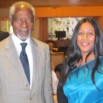 Bina with Kofi Annan