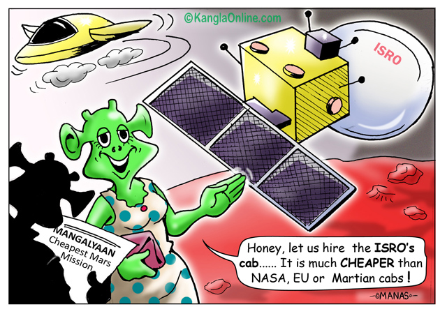 Mangalyaan - Cheapest Mars Mission - Cartoon