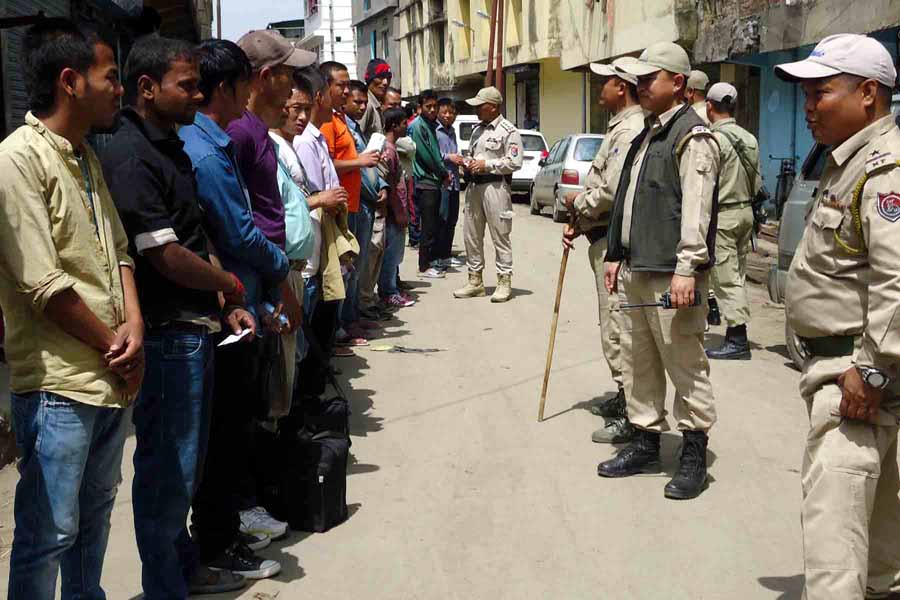 Manipur Frisking - Search operation at Thangal Bazar