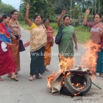 Manipur ILP Demand - Jiribam: In front of Th. Debendra's residence