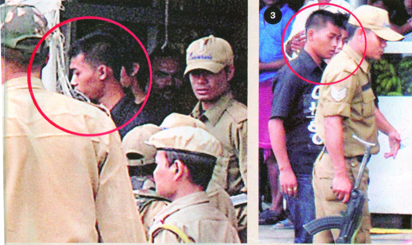 Images of Sanjit with police before the fake encounter