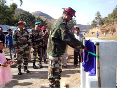 Newly constructed volleyball ground inaugurated by 2 Assam Rifles_800x600