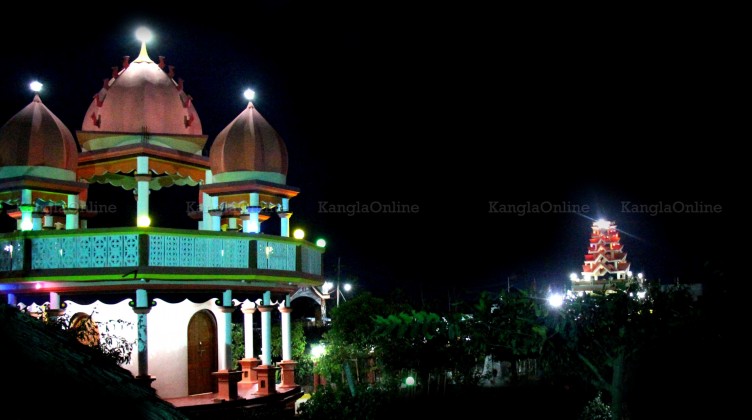 Night view - Hindu Temple and Pakhangba Temple at MMRC Khangabok