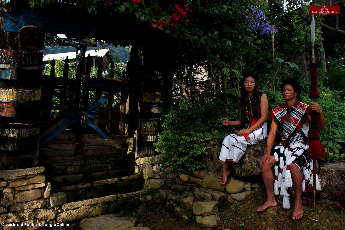 Villagers of Phuba in their traditional attires.