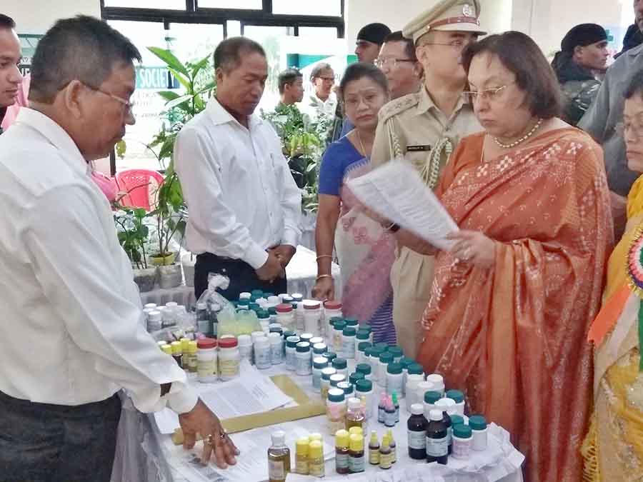 Governor Najma Heptulla launches a national campaign on Medicinal Plants and inaugurated a one-day state level buyers-sellers meet on Medicinal Plants at the Indian Medical Association (IMA) House, Lamphel.