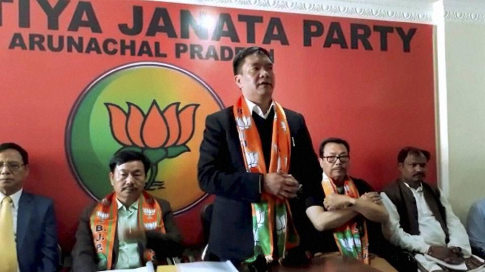 Chief minister of Arunachal Pradesh Pema Khandu at Itanagar in Arunachal Pradesh. There is speculation that the BJP government led by Pema Khandu might frame the rules to check missionary activities. (PTI)