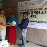 RPL Manager W. Joyshankar Luwang distributed RPL Kits to the Trainees at Wangkhem Bazar
